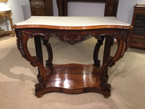 A Rosewood Victorian Period Antique Console Table