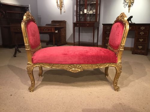 A 19th Century French Carved Gilt Wood Stool