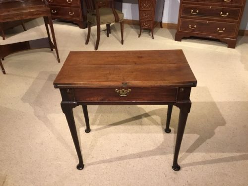 A Good George II Period Mahogany Antique Card Table