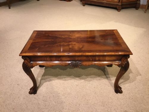 A 1920s Period Figured Walnut Antique Coffee Table.