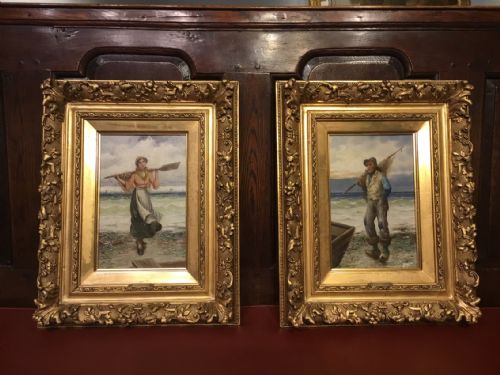 A Pair of 19th Century Oil Paintings by L. Pernett
