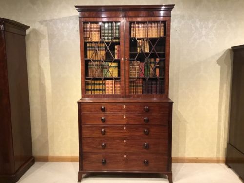 A Beautiful Mahogany  Regency Period Secretaire Bookcase Probably by Gillows of Lancaster