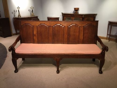 An Oak George III Period Five Panelled Settle