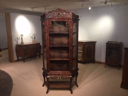 A Chinese 19th Century Hardwood Display Cabinet