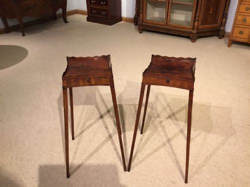 A Pair of Mahogany George III Style Antique Wine Tables