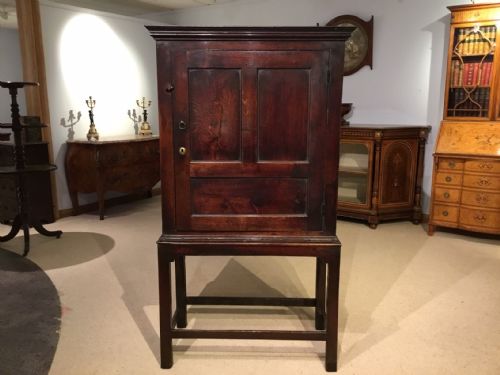 A Charming Oak 18th Century Cupboard on Stand