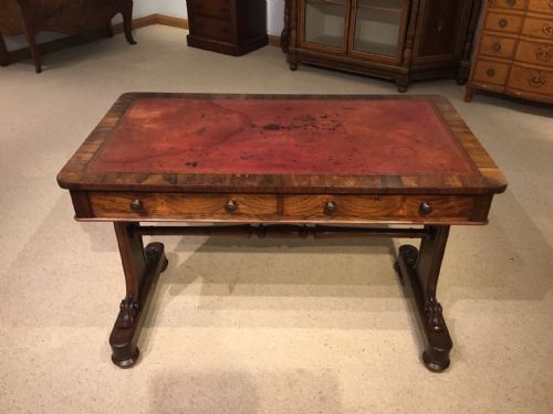A Good Rosewood Early Victorian Period Antique Library Table