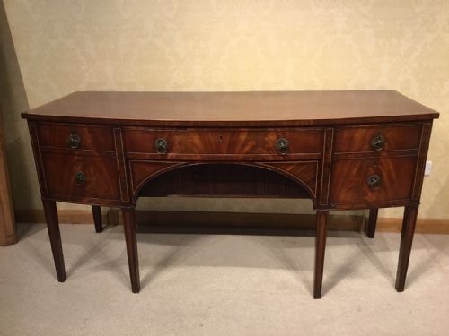A Mahogany George III Period Bow Front Sideboard