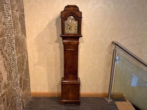 Lovely 1920s Period Burr Walnut Grandmother Clock