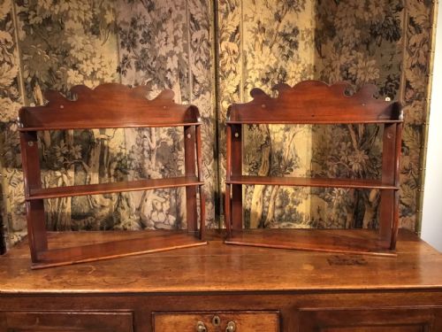 A Good Pair of Mahogany Regency Period Wall Shelves