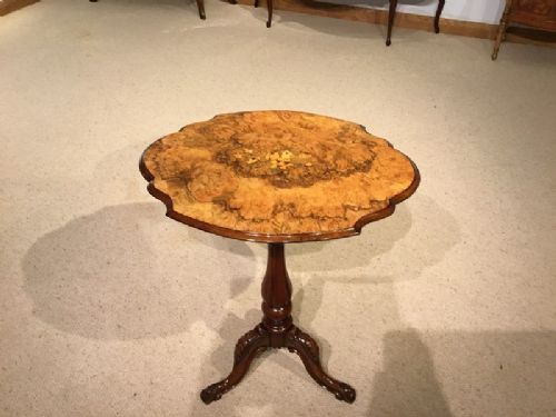 A Beautiful Burr Walnut Victorian Period Wine Table