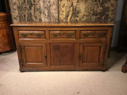 A Narrow Oak Georgian Period Antique Dresser Base