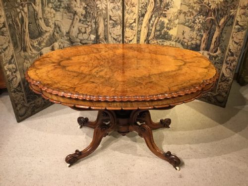 A Victorian Period Burr Walnut Centre Table