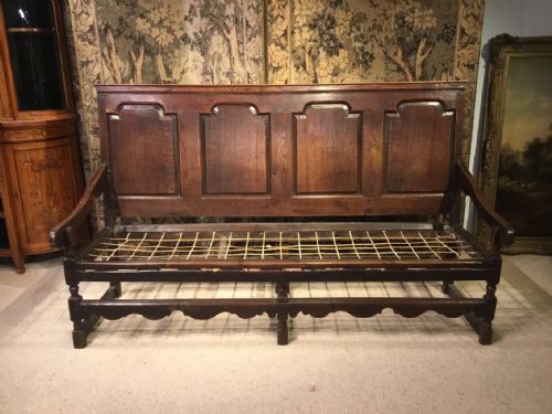 fig 1. A lovely original oak 18th Century settle