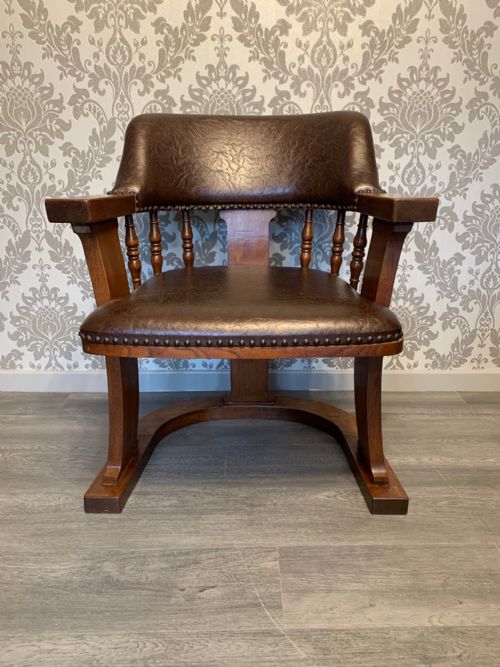 An Arts & Crafts Period Walnut Desk Chair
