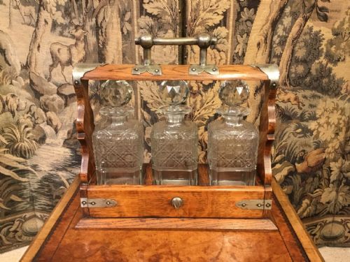 An Oak Victorian Period Antique Tantalus