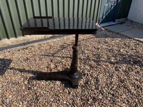 A Rare William IV Period Ebony Adjustable Reading Table