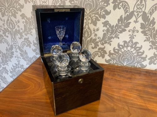 A Rare Victorian Period Coromandel Decanter Box C1870-1880