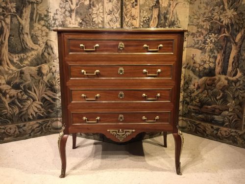 A Late 19th Century French Louis Xvi Style Mahogany and Gilt Metal Mounted Chest