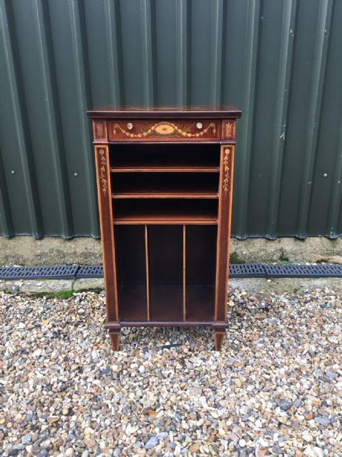 An Edwardian Period Mahogany Inlaid Edwards & Roberts Music Cabinet