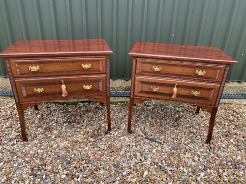 A Fine Quality and Rare Pair of Late Victorian Period Mahogany Antique Chests