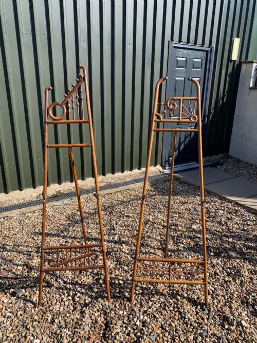 A Rare Matched Pair of Victorian Period Aesthetic Easels