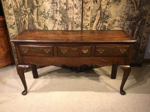 An Elm George III Period Cabriole Leg Dresser Base