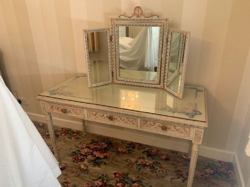 fig 1. A Late 19th century French painted bedroom suite