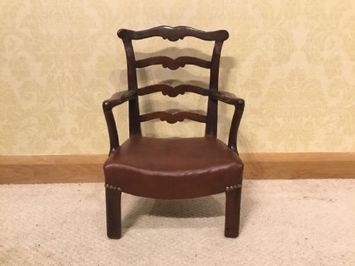 A George III Period Mahogany Child's Armchair