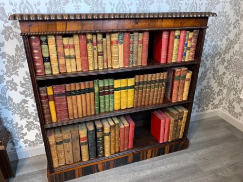 A Fine Quality Early Victorian Rosewood Open Bookcase