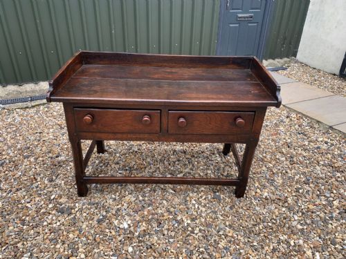 A Wonderful 18th Century Welsh Two Drawer Dairy Table.