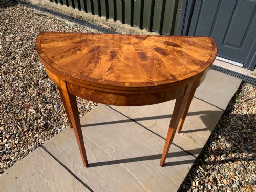 A George III Period Satinwood Fold-over Card Table