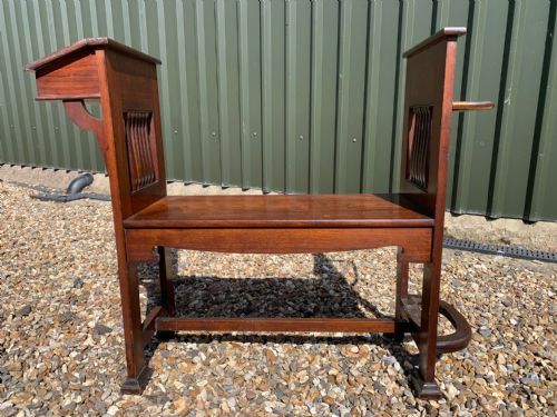 An Arts & Crafts Period Walnut Hall Bench/stick Stand by Shapland & Petter of Barnstaple