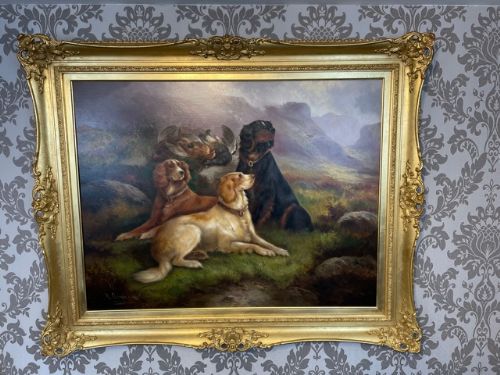 fig 1. A pair of large scale oil paintings by Robert Cleminson