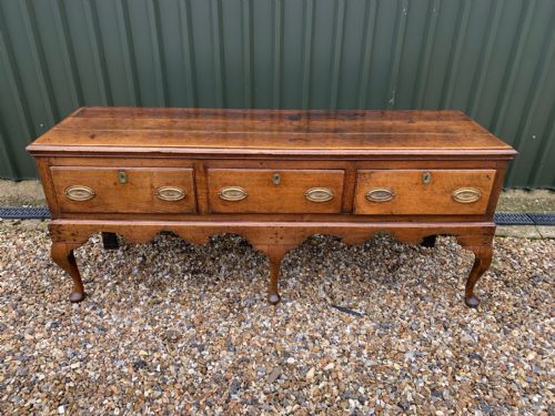 A Beautiful English George III Period Antique Oak Dresser Base