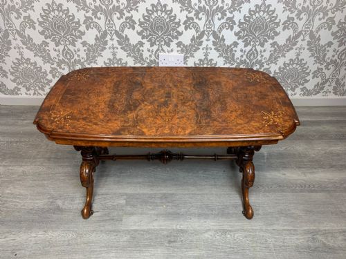 A Beautiful Victorian Period Burr Walnut Coffee Table