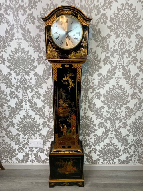 A Superb Quality Chinoiserie Grandmother Clock