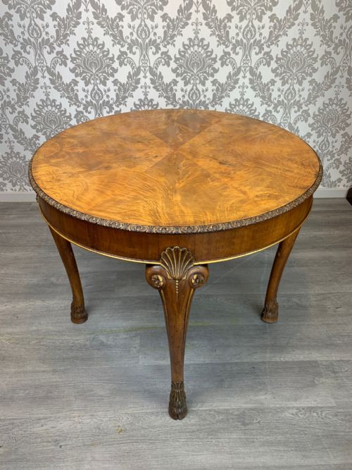 A Fine Quality Georgian Revival Walnut and Parcel Gilt Centre Table