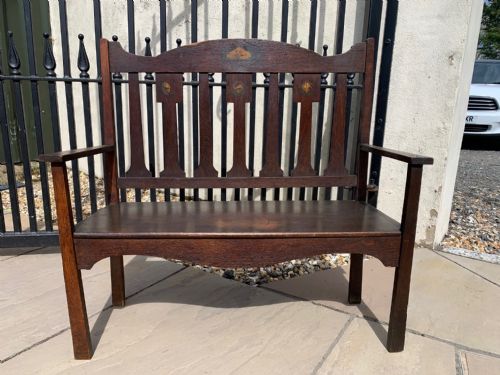 A Small Childs Arts and Crafts Period Bench