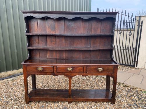 An 18th Century Oak Antique Welsh Pot Board Dresser Base
