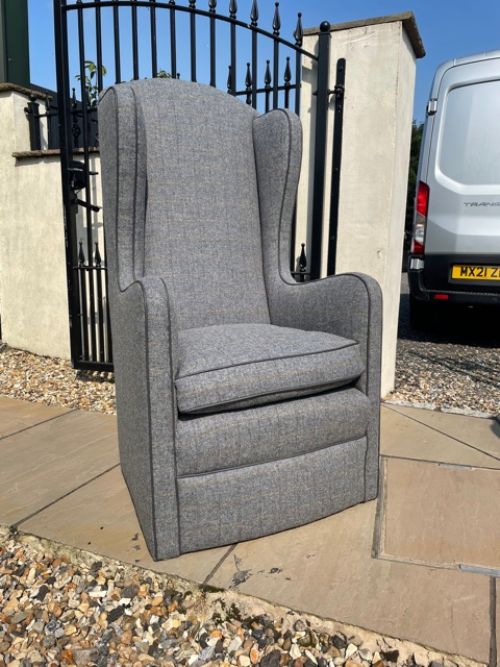 A Beautiful Large Scale 19th Century Wing Armchair.