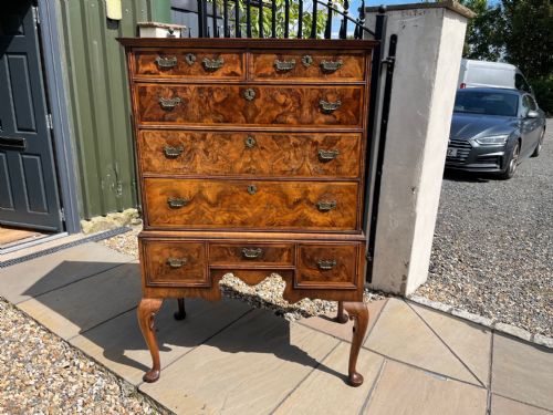 An 18th Century Antique Walnut Chest on Stand