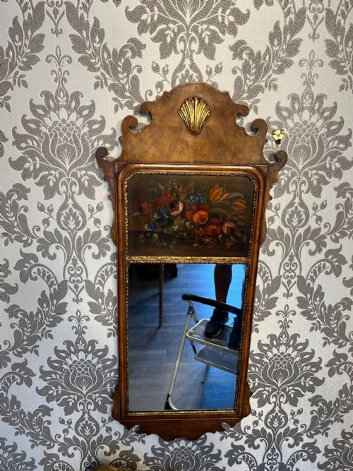 A George I Revival Walnut Wall Mirror.