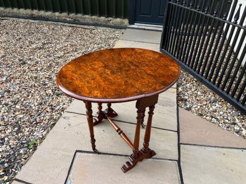 A Victorian Period Burr Walnut Baby Sutherland Table