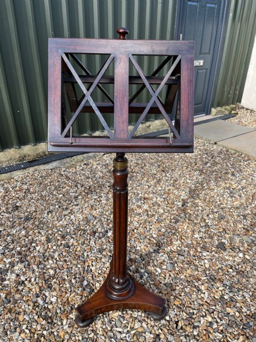 A Fine Quality William IV Period Rosewood Duet Music Stand