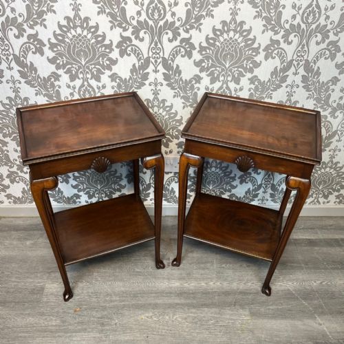 A Lovely Pair of George I Style Mahogany Lamp Tables