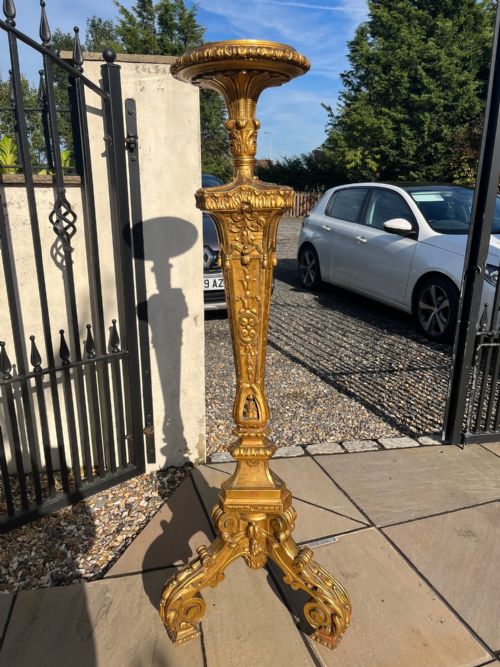 A Fine Quality French Carved Gilt Wood Torchere