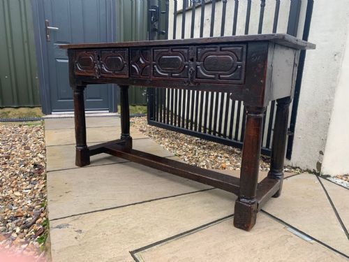 A Beautiful Mid 17th Century Elizabethan Oak Side Table