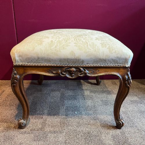 A Victorian Period Rosewood Antique Stool