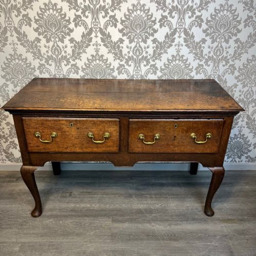 A George III Period Two Drawer  Antique Oak Dresser Base